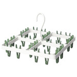 SLIBB Hang dryer 24 clothes pegs, green