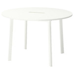 MITTZON Conference table, round/white, 120x75 cm