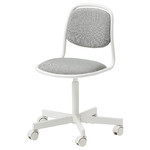 ÖRFJÄLL Children's desk chair, white, Vissle light grey