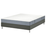 LYNGÖR Divan bed, Vesteröy firm/light blue dark grey, 140x200 cm
