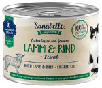 Sanabelle Adult Cat Food Lamb & Beef + Linseed Oil 195g