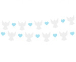 Paper Decorative Garland Angels & Blue Hearts 150cm