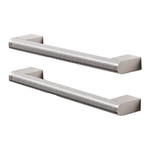 GoodHome Bar Cabinet Handle Khara 188 mm, emobssed, silver