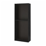 METOD High cabinet frame, wood effect black, 80x37x200 cm