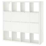 KALLAX Shelf unit with 8 inserts, white, 147x147 cm