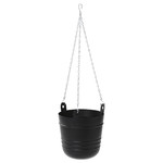PÄRLRÖNN Hanging planter, in/outdoor/black, 15 cm