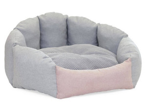 Diversa Dog Bed Miss Shell, large, grey-pink