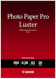 Canon Photo Paper Pro Luster LU-101 A3 260g/m 6211B007 20 Sheets
