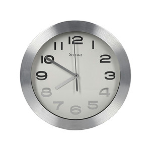 Wall Clock Ago, chrome/white