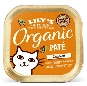 Lily's Kitchen Cat Food Organic Chicken Paté/Organic Chicken Dinner 85g