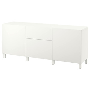BESTÅ Storage combination with drawers, white/Lappviken/Stubbarp white, 180x42x74 cm