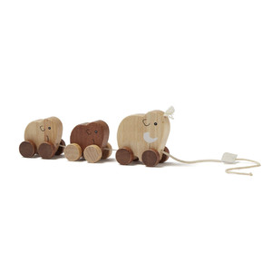 Kid's Concept Mammoth Family Pull Toy Neo, natural, 12m+