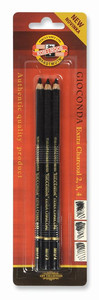 Koh-i-Noor Gradational Extra Charcoal in Pencil 3pcs