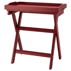 MARYD Tray table, dark red, 58x38x58 cm