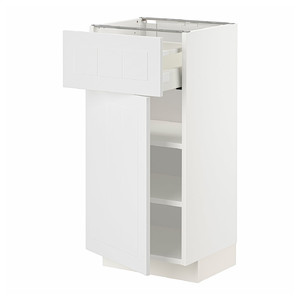 METOD / MAXIMERA Base cabinet with drawer/door, white/Stensund white, 40x37 cm