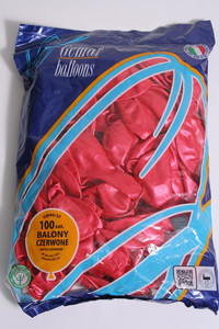 Balloons Pastel 10" 100pcs, red metallic