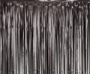 Fringe Deco Curtain 100x200cm, matt black