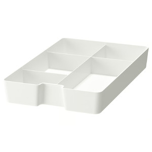 KUGGIS Insert with 5 compartments, white