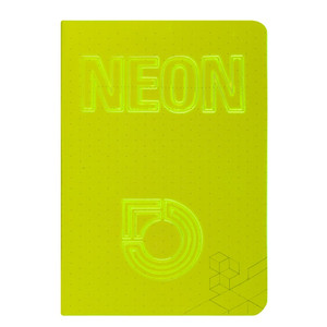 Notebook A4 42 Pages Lined PP Cover Neon 10pcs, assorted colours