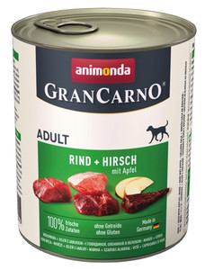 Animonda GranCarno Adult Beef + Deer & Apple Dog Wet Food 800g