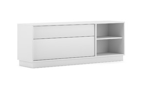 TV Cabinet Bench Frame, white/matt white