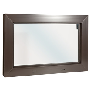 Utility Window ACO PVC 60 x 40 cm, brown