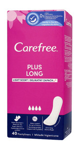 Carefree Pantyliners Plus Long Light Scent 40 Pack