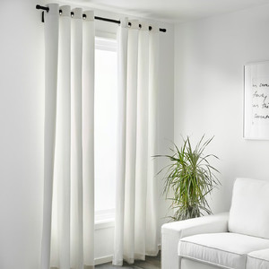 MERETE Room darkening curtains, 1 pair, 145x300 cm, white