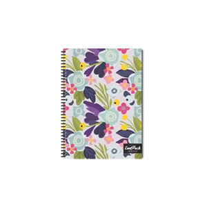 Spiral Notebook A4 100 Squared Flower 1pc
