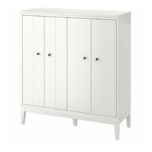 IDANÄS Cabinet with bi-folding doors, white, 121x135 cm