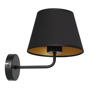 Wall Lamp Luminex Arden 1x E27, black/gold