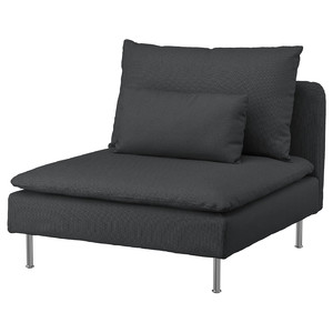 SÖDERHAMN 1-seat section, Fridtuna dark grey