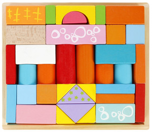 Wooden Blocks 39pcs 3+