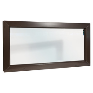 Utility Window ACO PVC 100 x 50 cm, brown