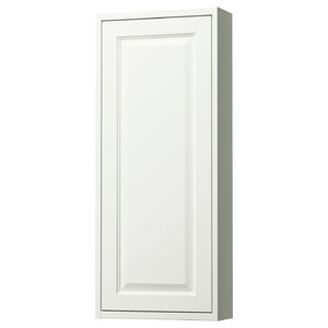 TÄNNFORSEN Wall cabinet with door, white, 40x15x95 cm