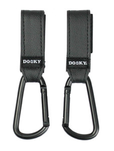 Dooky Buggy Hook Small 2pc, black