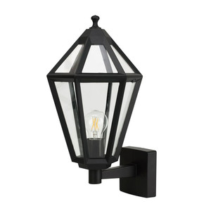 GoodHome Garden Outdoor Wall Lamp Radley E27 IP44, black