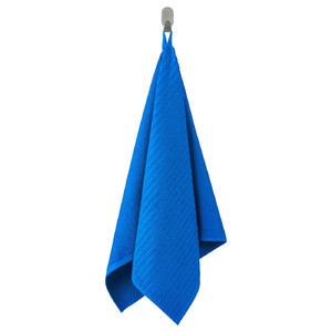 VÅGSJÖN Hand towel, bright blue, 50x100 cm