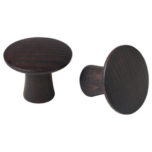 VINNÄSET Knob, brown, 37 mm, 2 pack