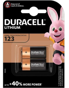 Duracell Ultra Lithium Battery CR123A 2pcs