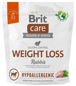 Brit Care Hypoallergenic Dog Weight Loss Rabbit Dry Dog Food 1kg