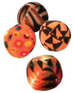 Zolux Cat Toy Plush Balls 4pcs, assorted colours