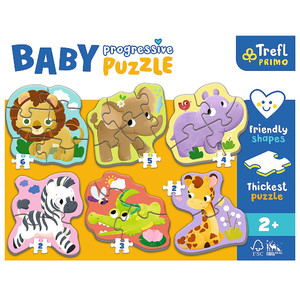Trefl Primo Baby Progressive Puzzle Safari 2+