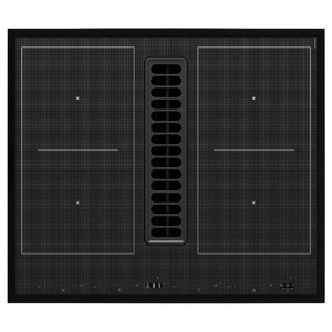 TÄCKNAN Induction hob/integrated extractor, IKEA 500 black, 60 cm