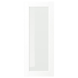 ENKÖPING Glass door, white wood effect, 40x100 cm