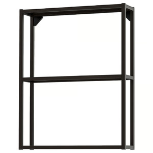 ENHET Wall fr w shelves, anthracite, 60x15x75 cm