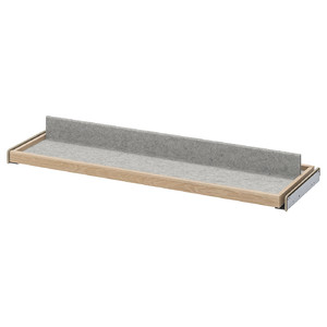 KOMPLEMENT Pull-out tray with shoe insert, white stained oak effect/light grey, 100x35 cm