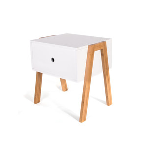 Nightstand Bedside Table Crane, white