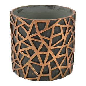 Plant Pot Cover Etno 14 cm, rose gold