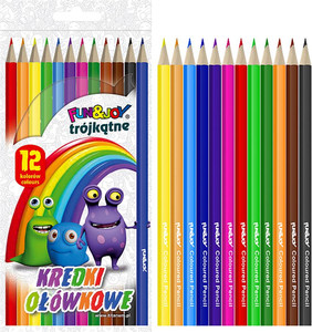 Fun & Joy Triangular Coloured Pencils 12 Colours